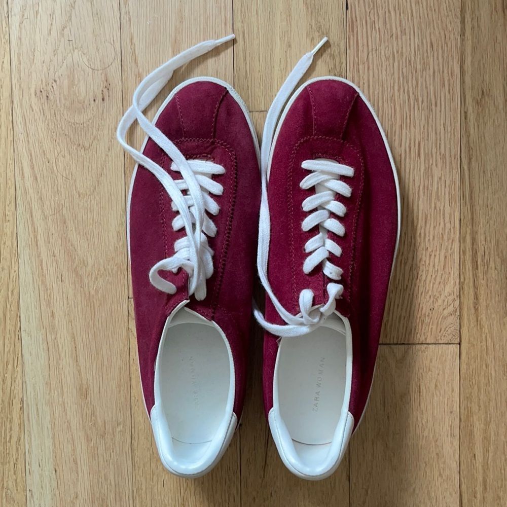 NWOT: Zara Sneakers - Size 39 | Maroon